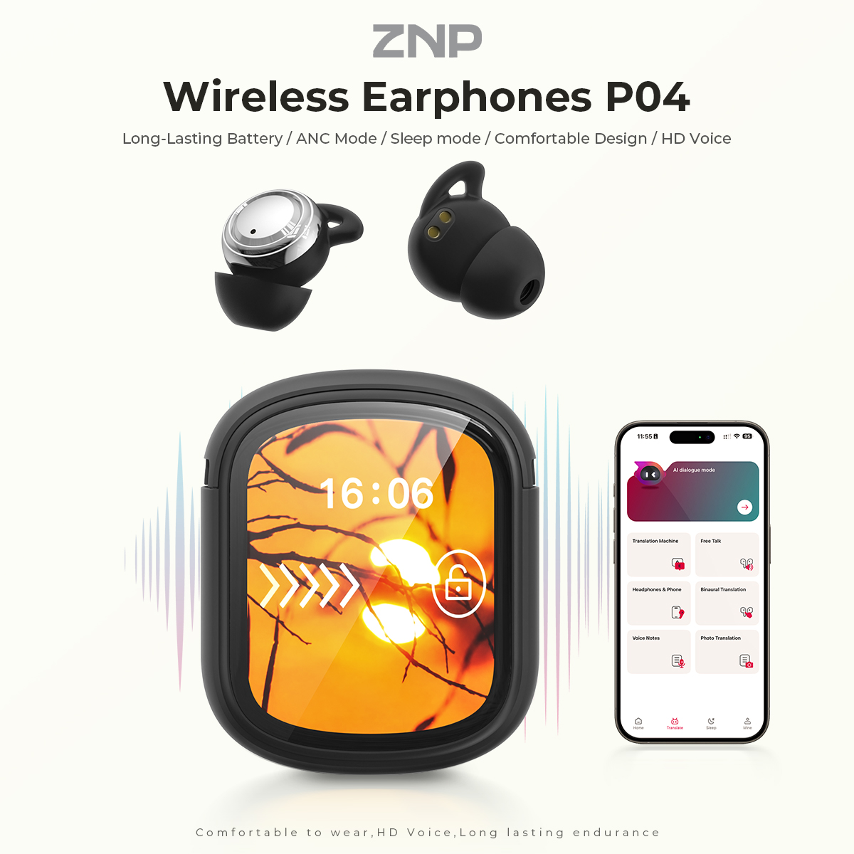 ZNP P04 Sleeping Aid Earbuds A - Noise Cancelling Headphone 评论和价格