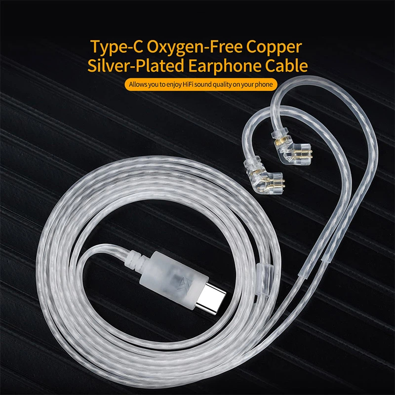 KZ Earphones Cable OFC Silver  - Wired Earphone Mic 评论和价格