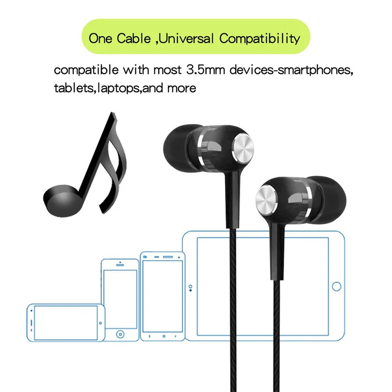 1/2/3/4Pcs 3.5mm Wired Earphon - Noise Cancelling Headphone 评论和价格